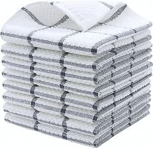 Amazon.com: Cotton Grid Dish Cloths, Terry Cleaning Rags, 12 x 12 Inches, Light and Soft, Quick D... | Amazon (US)