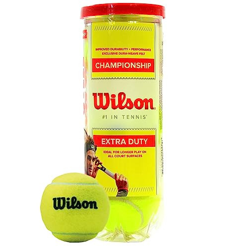 WILSON Championship Tennis Balls - Extra Duty, Single Can (3 Balls) | Amazon (US)