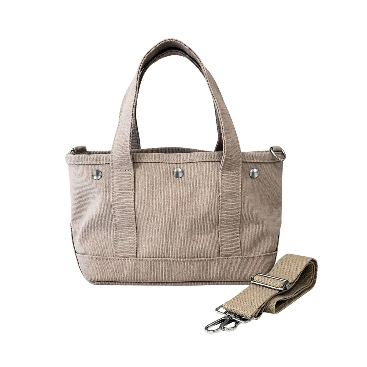 The Seaport Boat Bag - Stone Canvas | Quilted Koala
