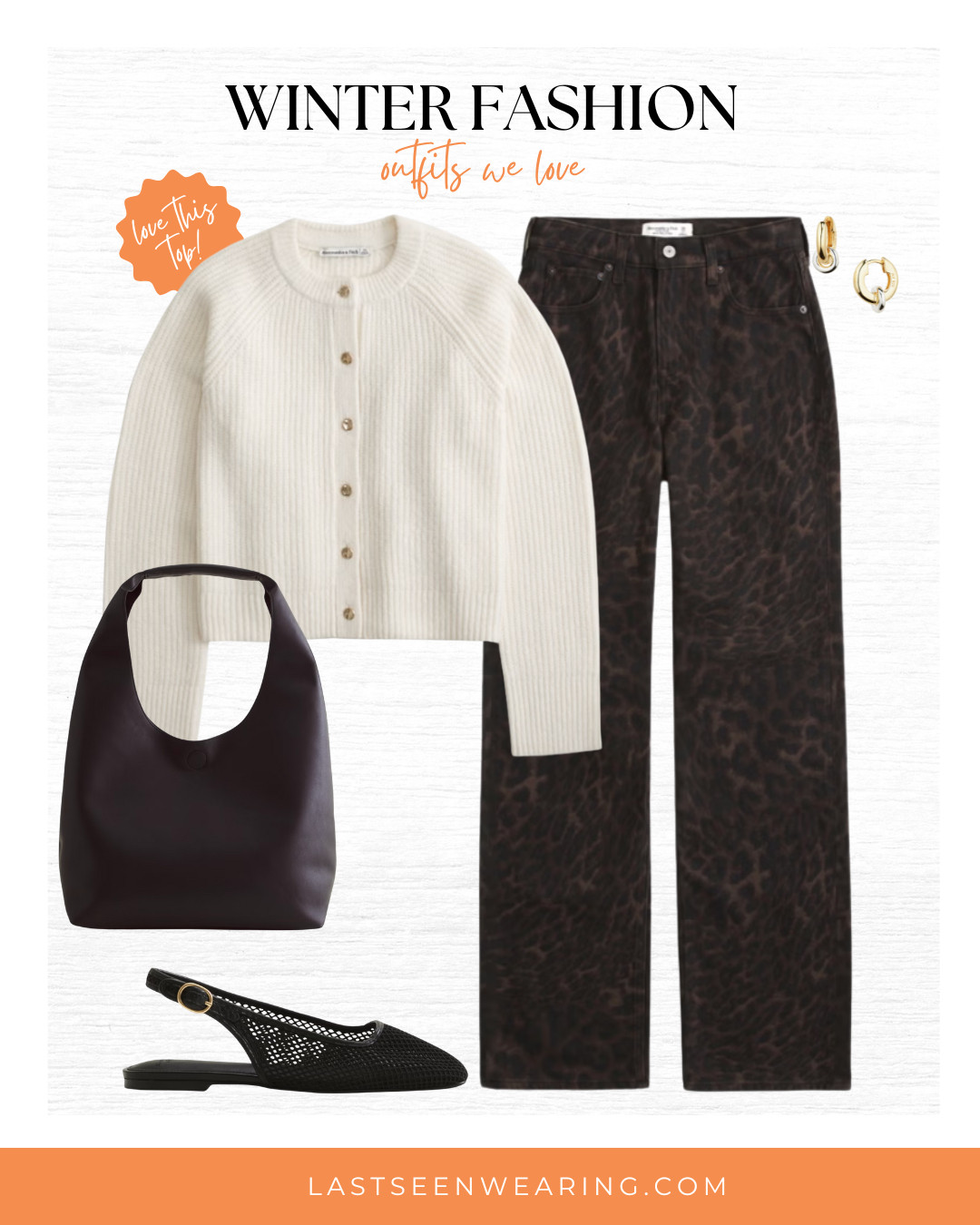 Winter fashion outfit idea! Love these muted leopard pants!  

 #LTKHoliday #LTKootd #LTKSeasonal