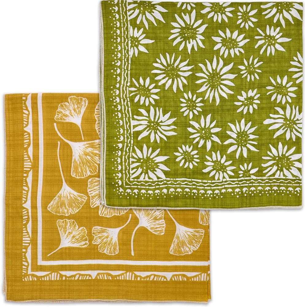 2 Pack Soft Cotton-Blend Bandana for Women and Men, 21.6''x 21.6'' Neck Head Scarf Summer Thin Ba... | Amazon (US)