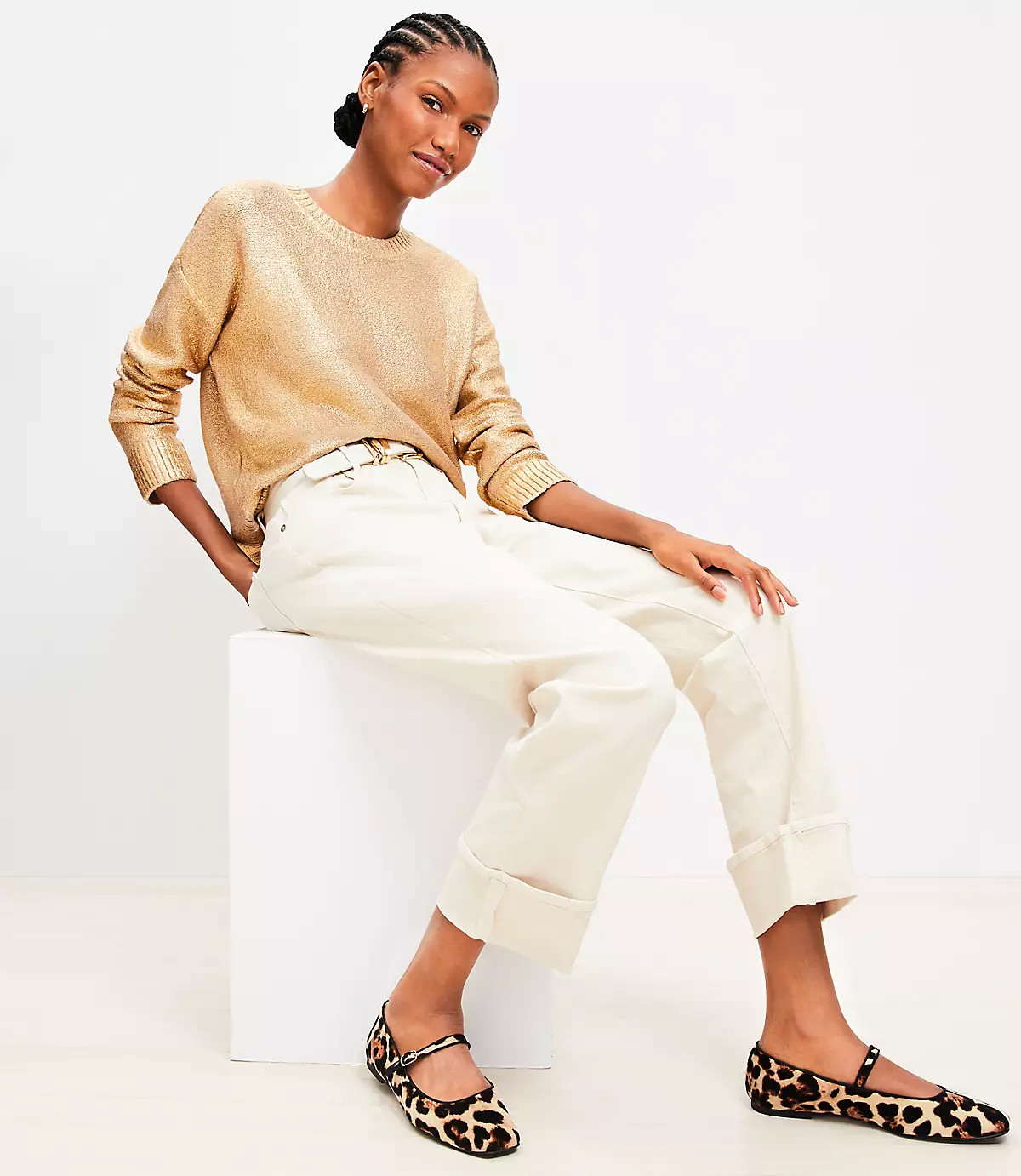 Foiled Sweater | LOFT