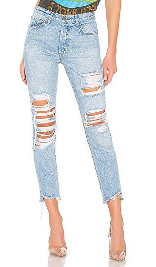 Karolina High-Rise Skinny Crop in Guess Again | Revolve Clothing (Global)