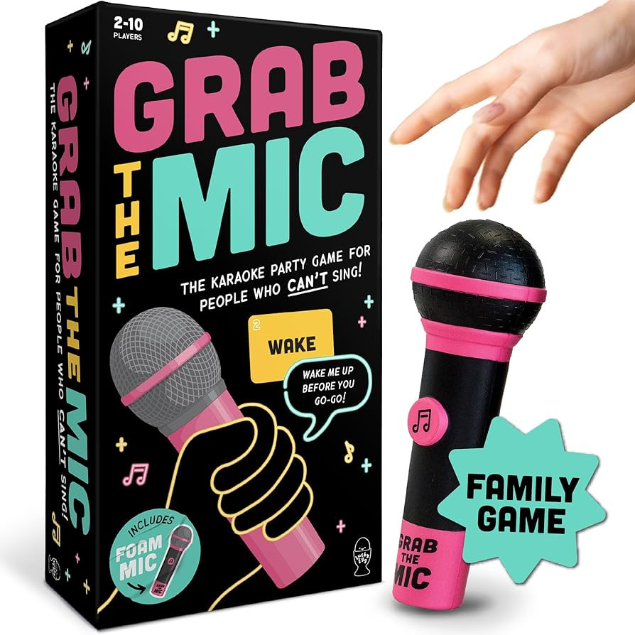 Lucky Egg Exciting Grab The Mic - The Family Karaoke Game 8+ Year Olds, 2-10 Players - Board Game... | Amazon (US)