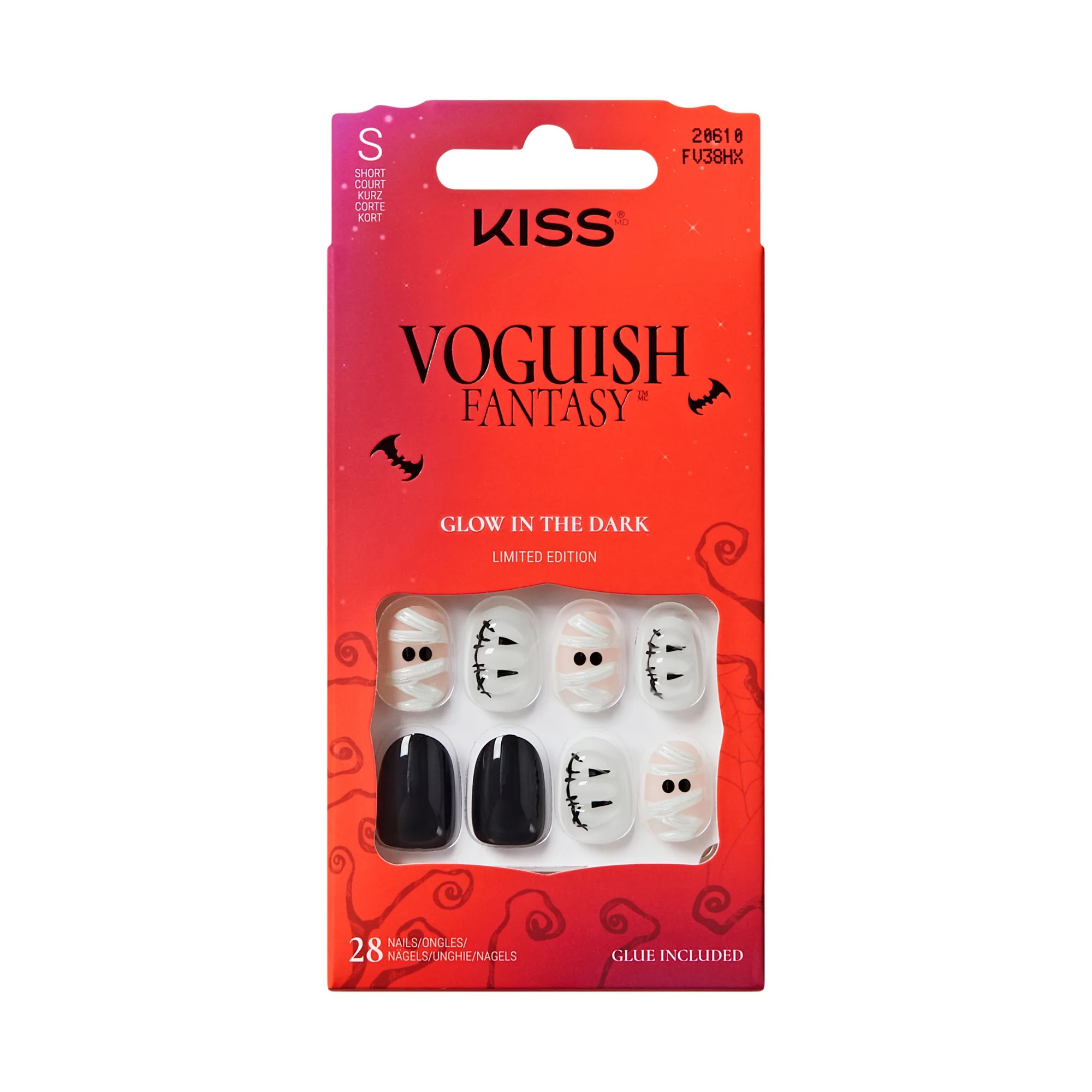 KISS Voguish Fantasy Halloween Press On Nails, ‘Creepy Flavors’, Short Oval, 28 Count | Walmart (US)