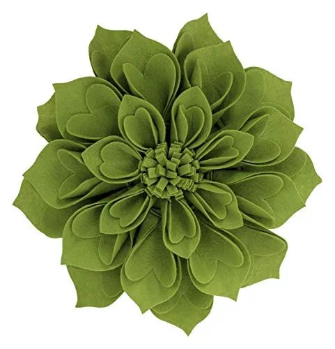 Fennco Styles Handmade 3D Heart-Shaped Petals Flower Decorative Throw Pillow Cover & Insert 16 In... | Walmart (US)