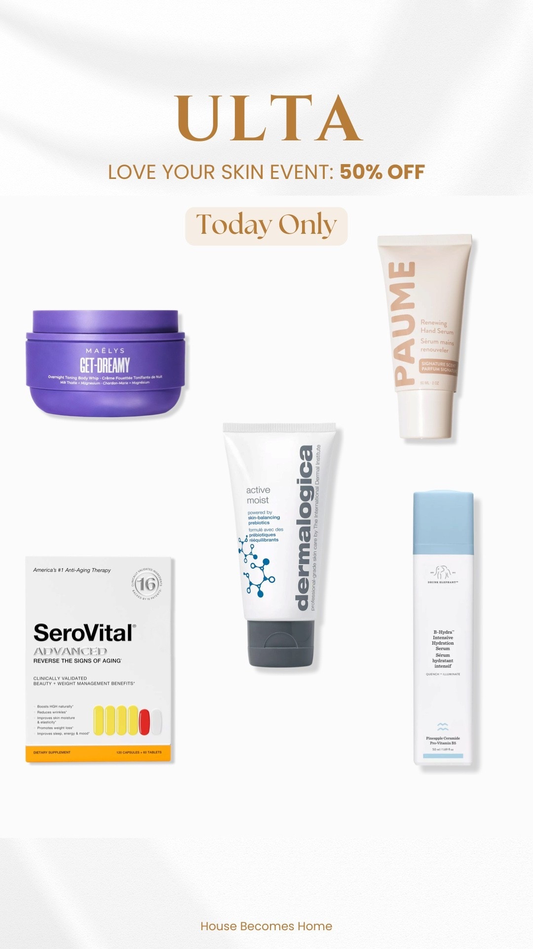 Ulta Love Your Skin Event! 50% off today only! 




#LTKSaleAlert #LTKOver40 #LTKBeauty