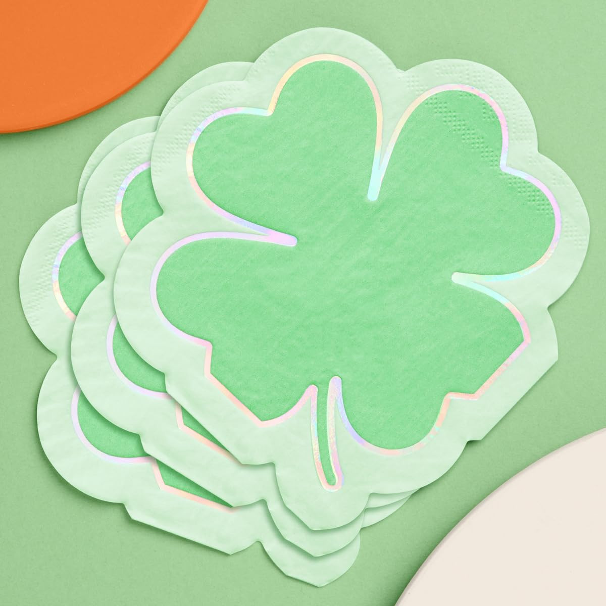 xo, Fetti St. Patrick's Day Shamrock Napkins - 3-ply, 25 pcs | Four Leaf Clover Cocktail Napkins,... | Amazon (US)