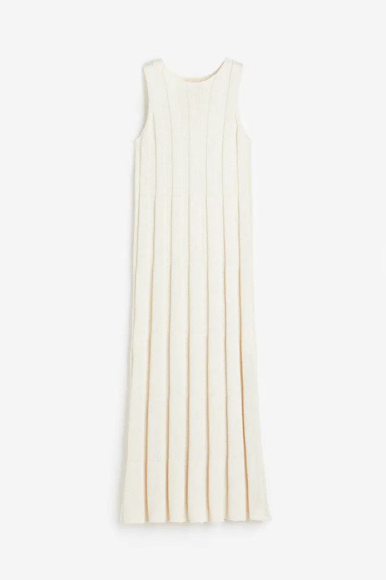 Kleid aus Seidenmix in Rippstrick | H&M (DE, AT, CH, NL, FI)