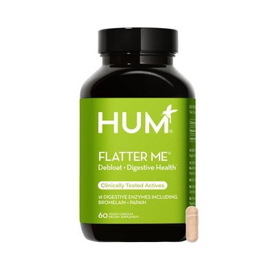 HUM Nutrition Flatter Me Vegan Vitamin Capsules for Bloating Relief - 60ct | Target