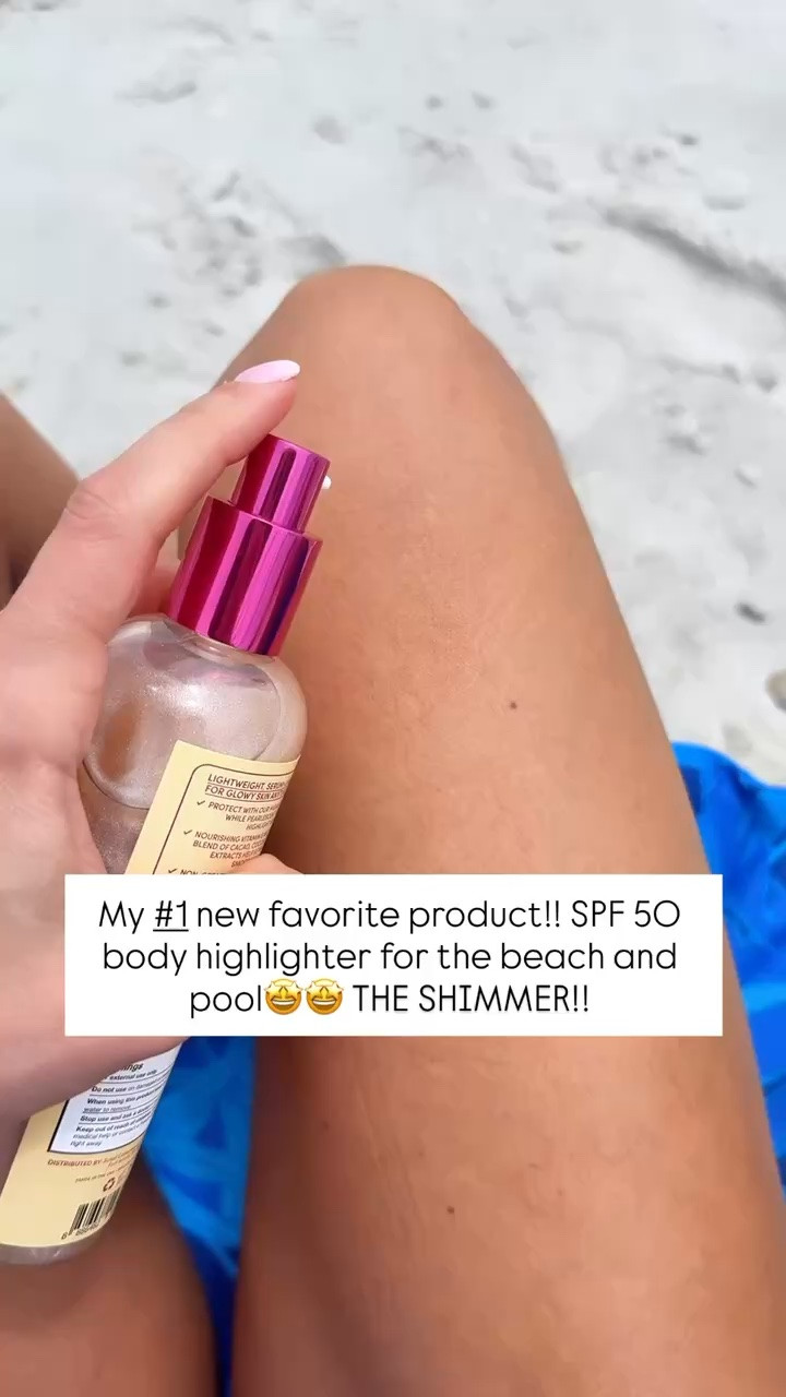 The new highlighter SPF 50 body serum makes your skin GLOW!! It’s insanely beautiful on! Hydrates skin and protects skin from the sun!

#LTKselfcare #LTKBeauty #LTKSwim