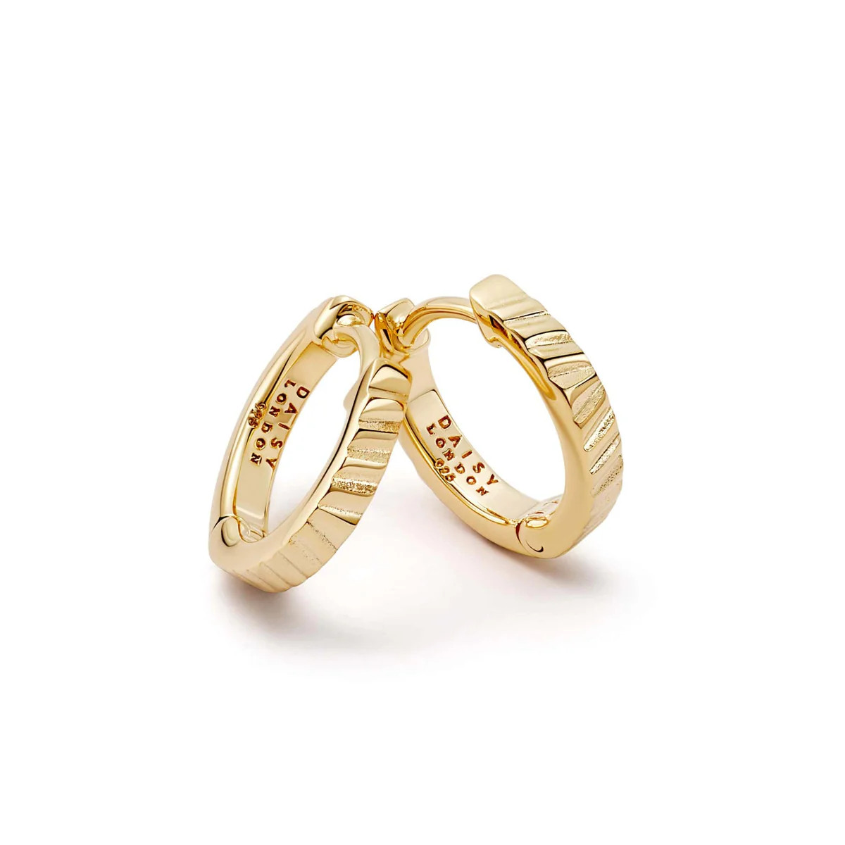 Estée Lalonde Sunburst Huggie Earrings 18ct Gold Plate | Daisy London Jewellery