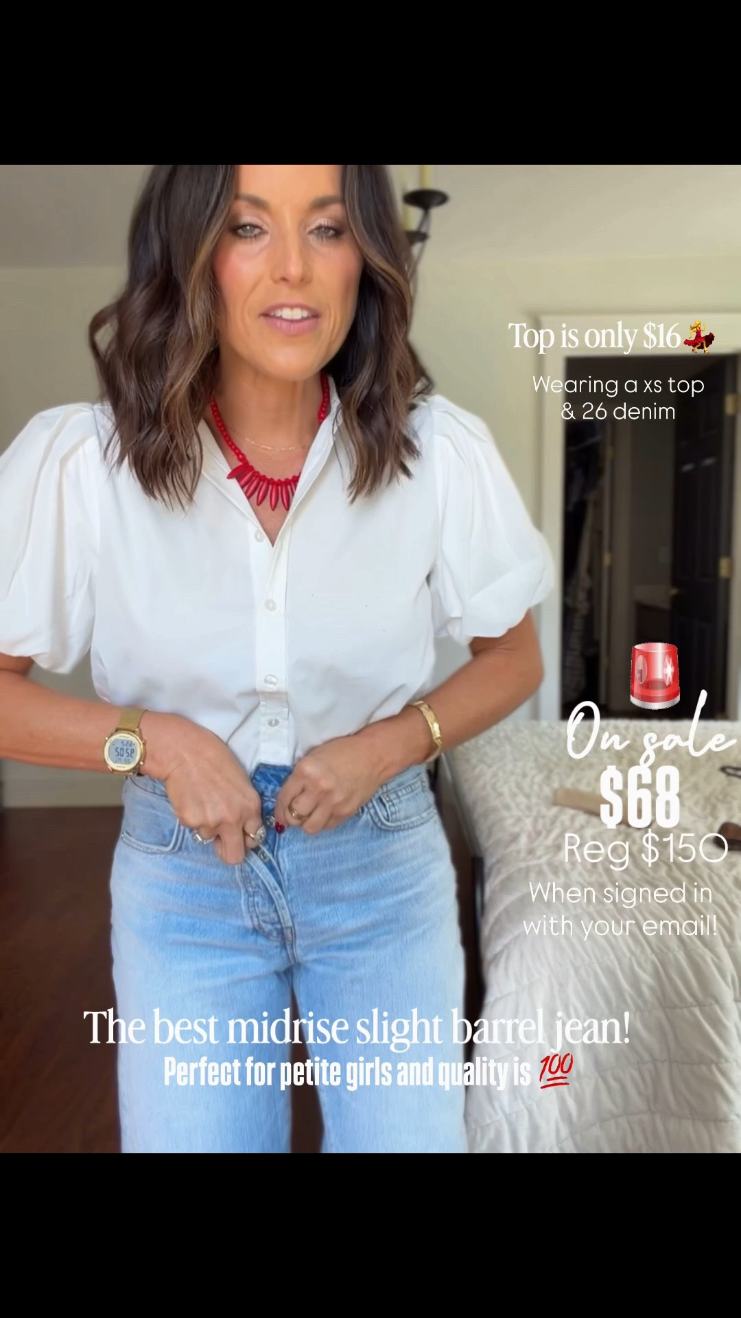 Wearing a xs top & 26 jeans!

#LTKSaleAlert #LTKootd #LTKmomlife