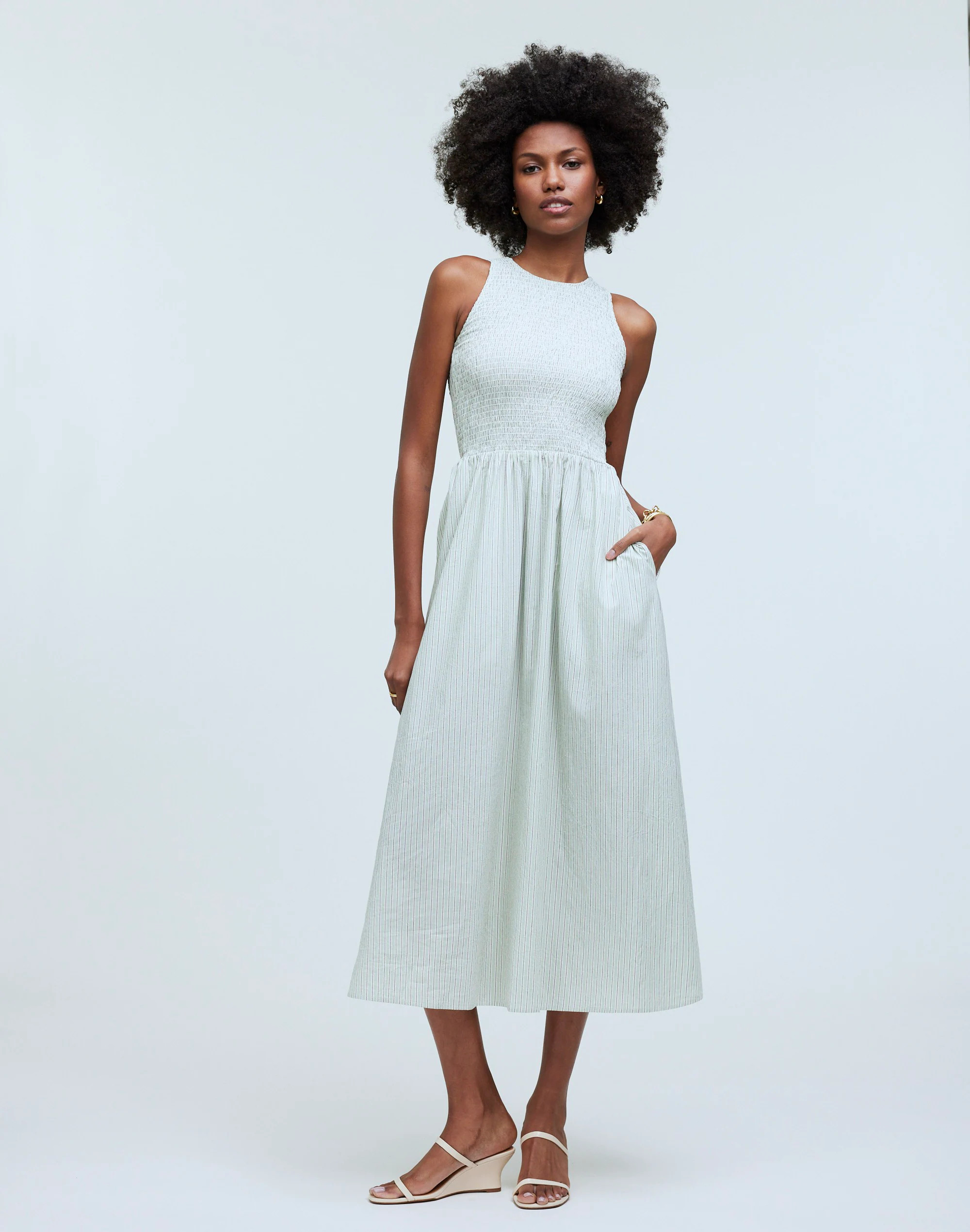 The Melody Smocked Midi Dress | Madewell