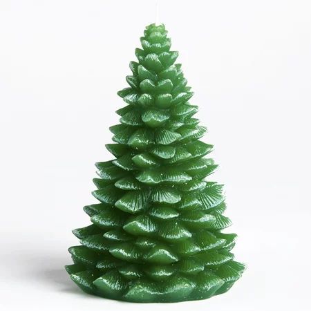 Unscented Decorative Green Christmas Tree Candle - Lighted Home Accent - 6.75 | Walmart (US)