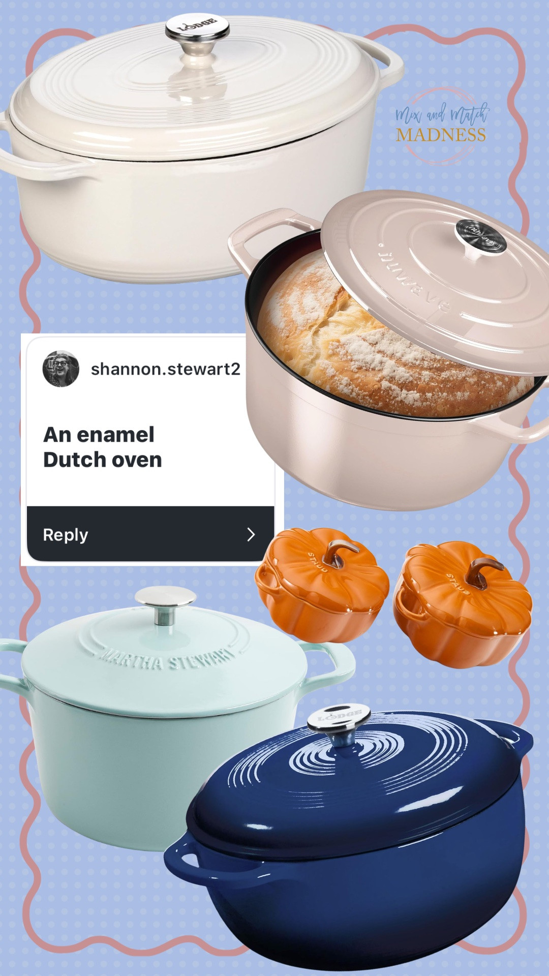 Loooove these gorgeous enamel Dutch ovens on sale for prime day from some of the top brands!!!