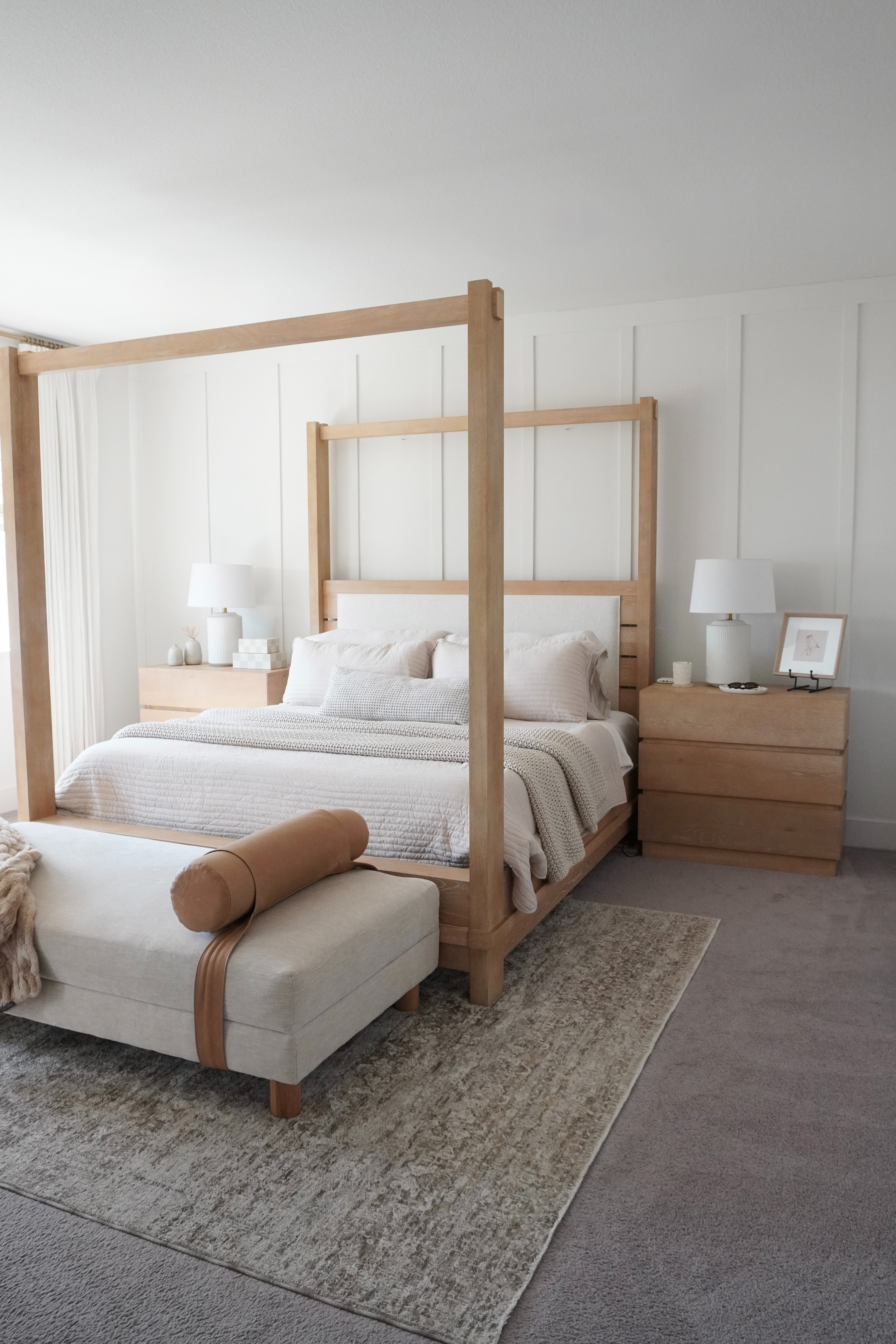 Neutral primary bedroom decor. Neutral bedding. Fluted details.  

 #LTKmorningroutine #LTKHome