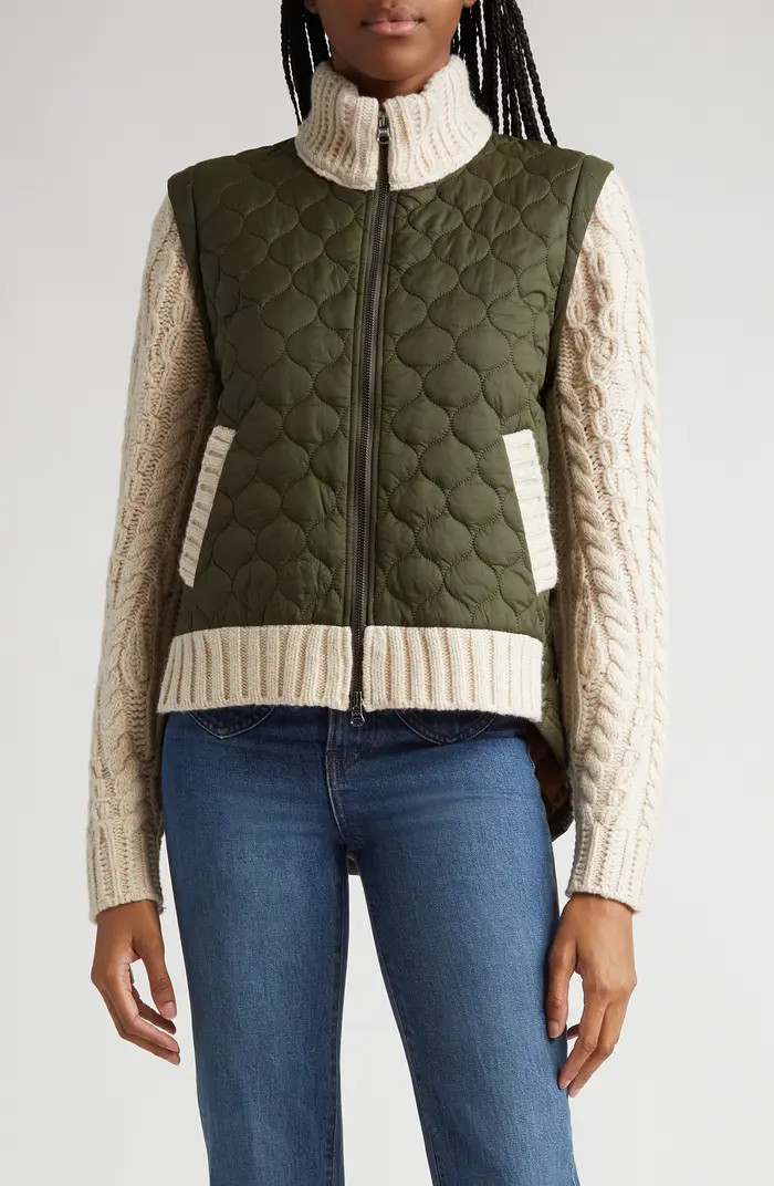 Veronica Beard Patra Mixed Media Wool Blend Jacket | Nordstrom | Nordstrom