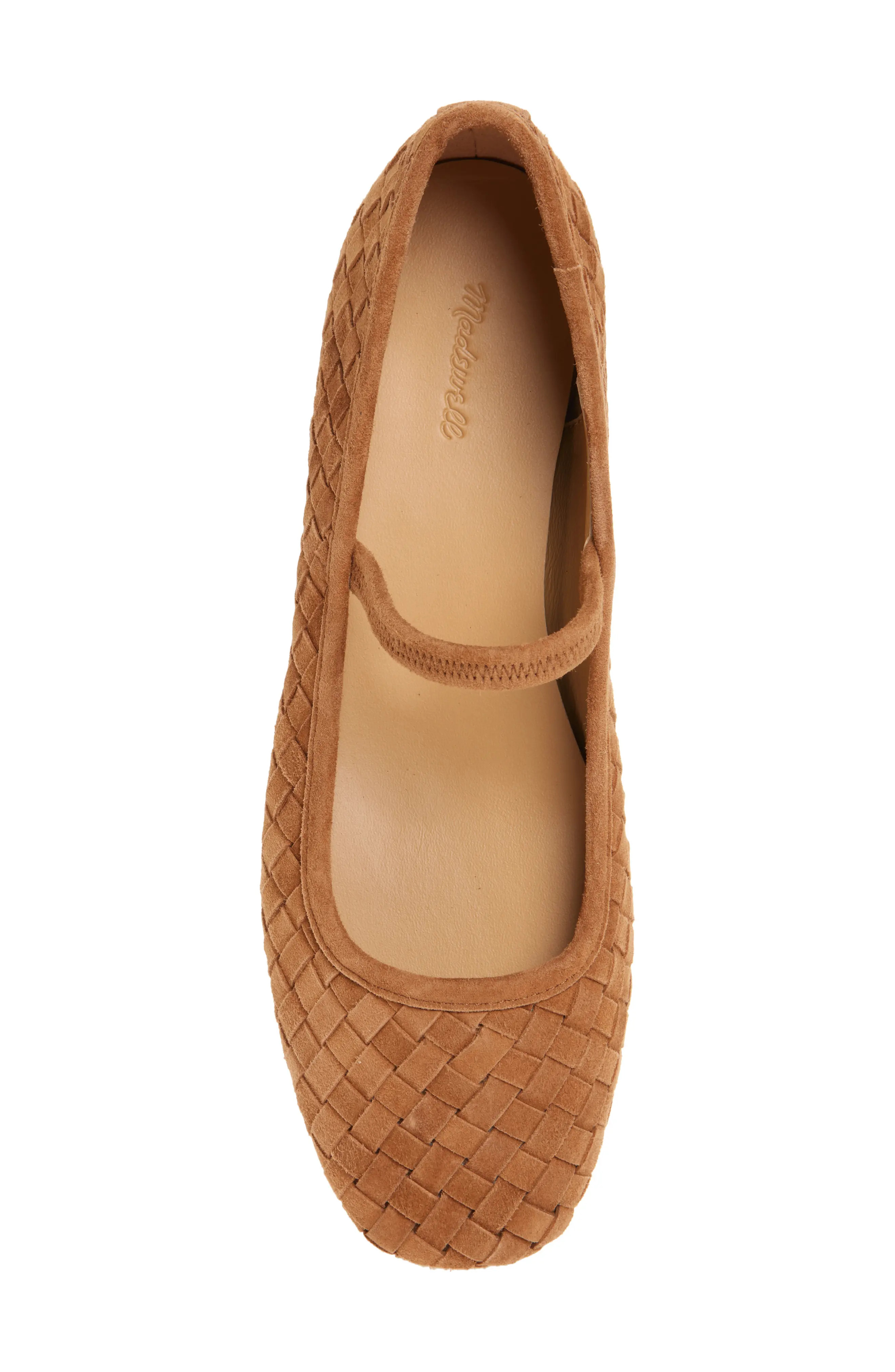 Madewell The Greta Woven Mary Jane Flat in Warm Hickory at Nordstrom, Size 9.5 | Nordstrom