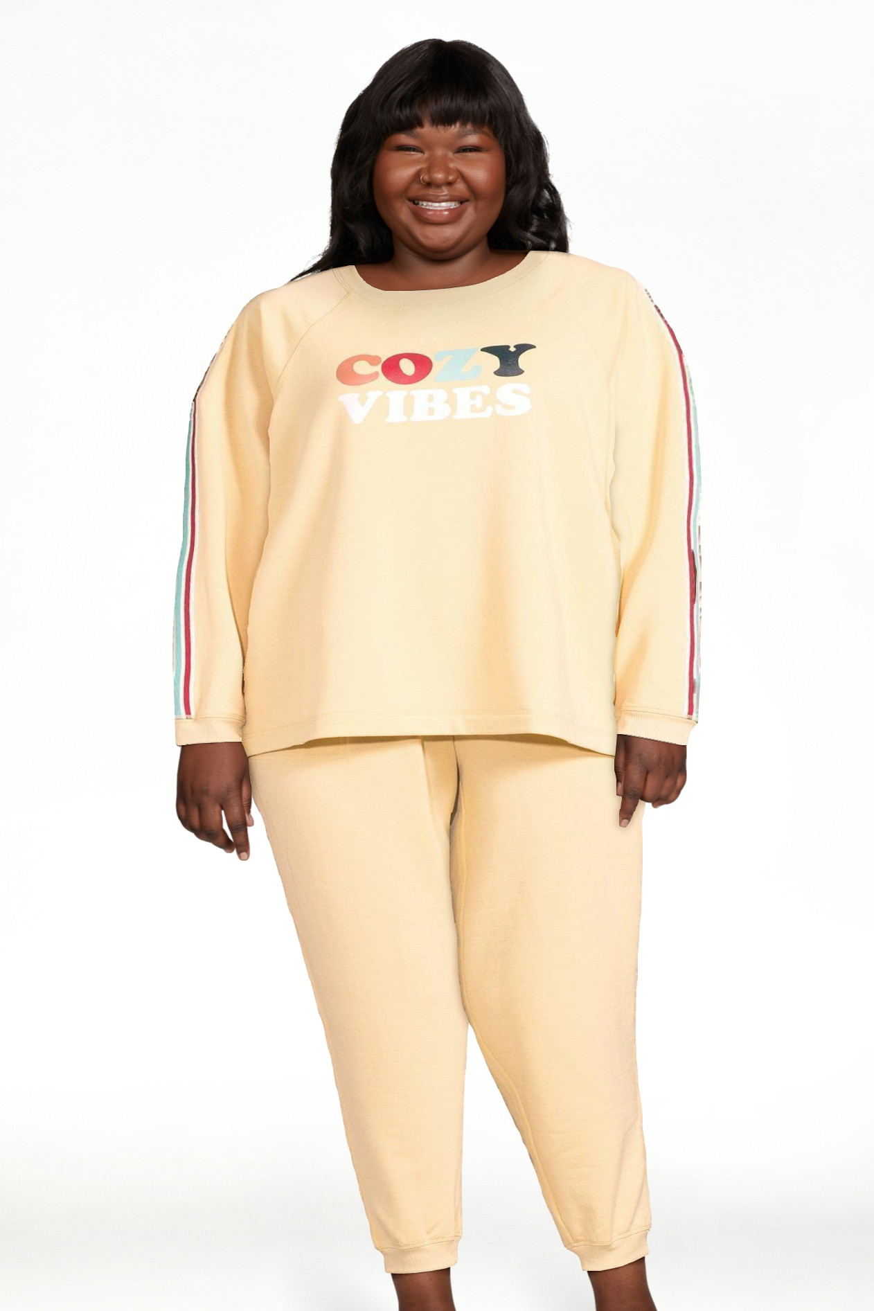 Joyspun Women's French Terrycloth Holiday Pajama Gift Set, 2-Piece, Sizes up to 3X - Walmart.com | Walmart (US)