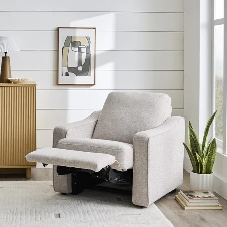 Better Homes & Gardens Allen Push-Button Power Recliner Chair, Wheat Linen | Walmart (US)
