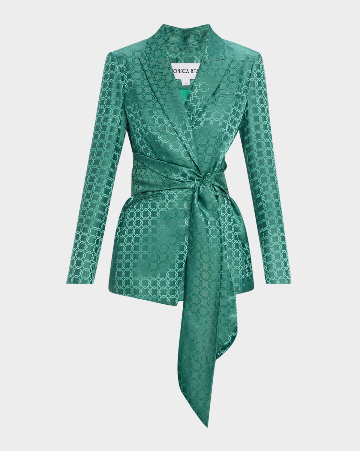 Issel Printed Tie-Front Jacket | Neiman Marcus