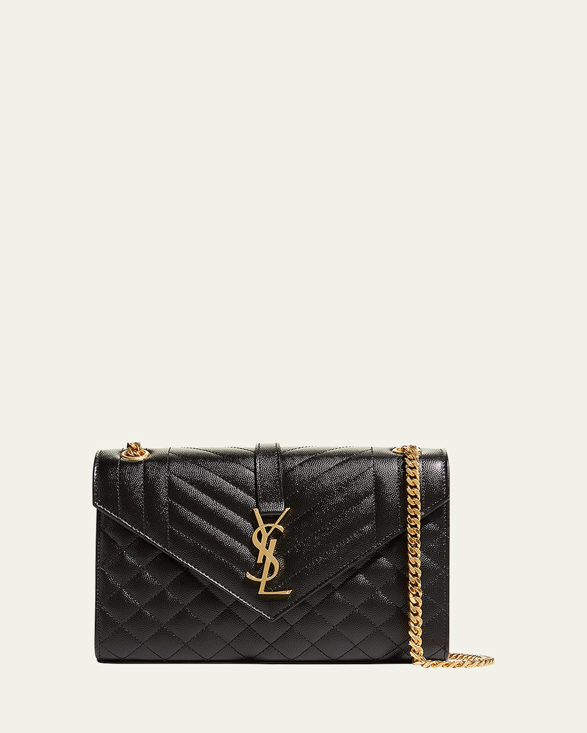 Envelope Triquilt Medium YSL Shoulder Bag in Grained Leather | Bergdorf Goodman