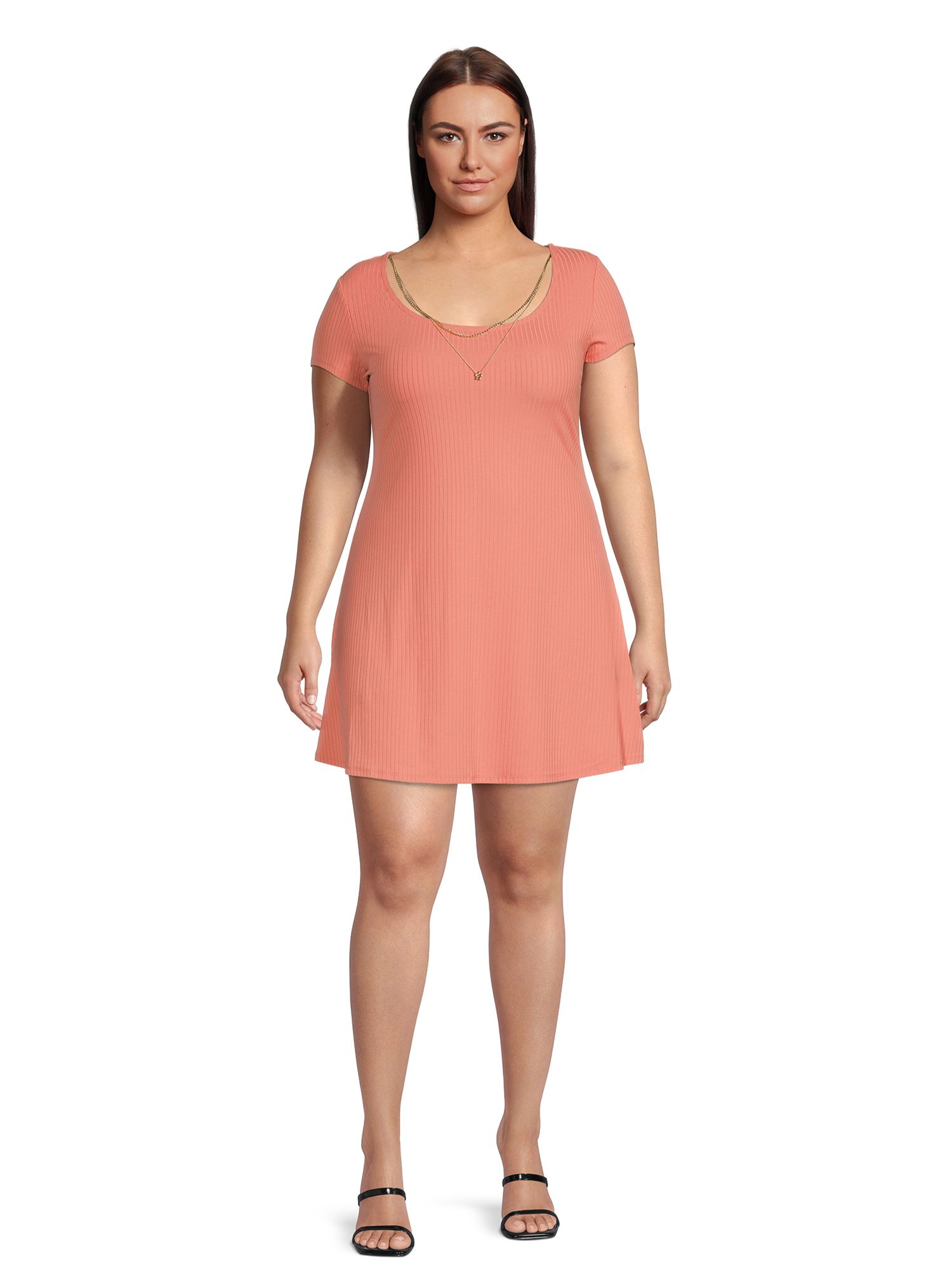 No Boundaries Juniors Plus Size Necklace Dress | Walmart (US)
