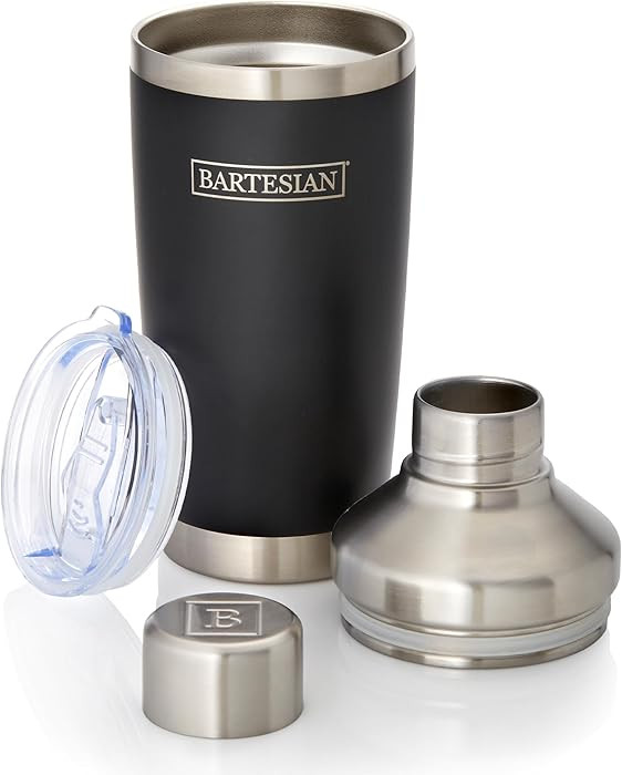 Bartesian Insulated Cocktail Shaker - Double Walled Vacuum Insulated Home Bar Shaker Cup with Bui... | Amazon (US)
