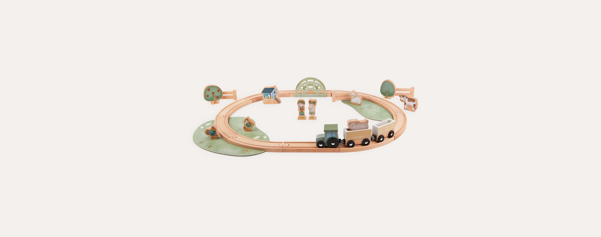 Wooden Train Track Little Farm | KIDLY