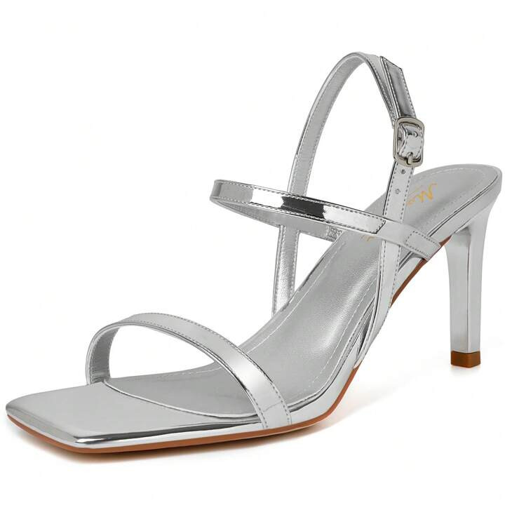 Heels For Women Strappy Sandals Square Open Toe High Heel Sandals Slingback Stiletto Heels For Pa... | SHEIN