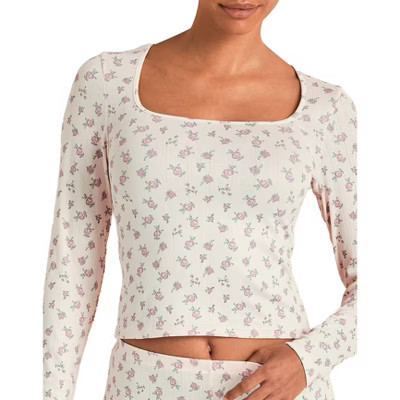 Adore Me Women's Pointelle Long Sleeve Lounge M / Scarlett Garden Beige. | Target