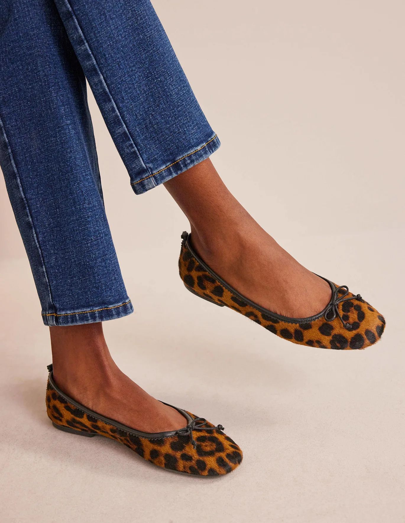 Kitty Flexi Sole Ballet Pumps - Leopard | Boden UK | Boden UK