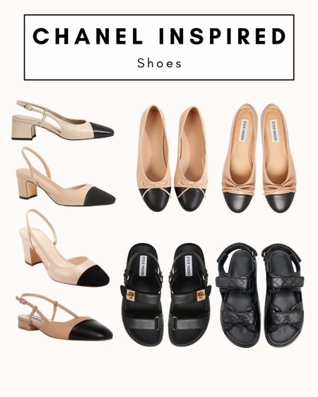 Chanel inspired shoes
.
.
.
Steve Madden, DH gate, sling backs, ballet flats, chunky sandals, Amazon, Macy’s

#LTKunder100 #LTKstyletip #LTKshoecrush