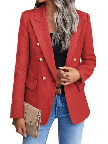 Red Blazer Jacket for Women Clothes Women Burgundy Dark Suit Blazers Jackets Suits Tops Red Outfits Clothes M | Amazon (US)