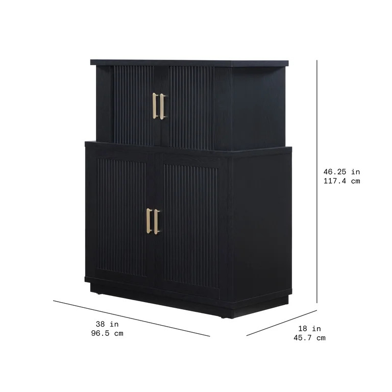 Beautiful Drew Bar Cabinet by Drew Barrymore, Black Finish | Walmart (US)