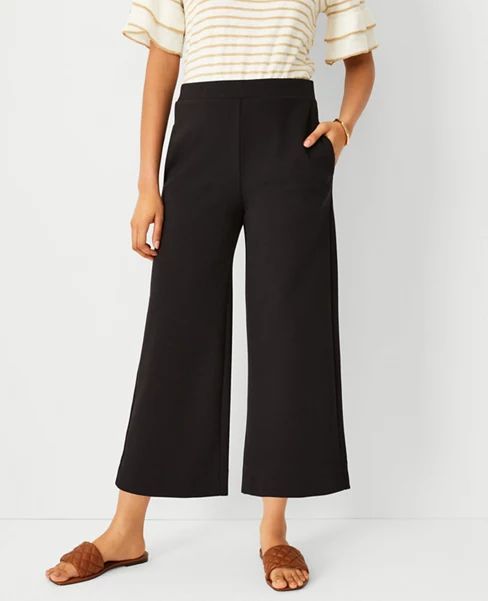 The Knit Wide Leg Crop Pant | Ann Taylor (US)