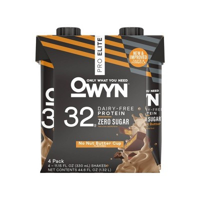 OWYN Pro Elite Vegan 32g Protein Keto Shake - No Nut Butter Cup - 11.15 fl oz/4pk | Target