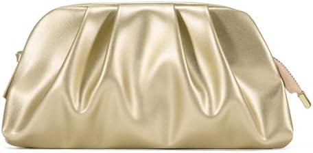 SWEETV CHUNLI Dressy Vegan Leather Clutch Purse for Women Formal, Soft Pleated PU Evening Clutch ... | Amazon (US)