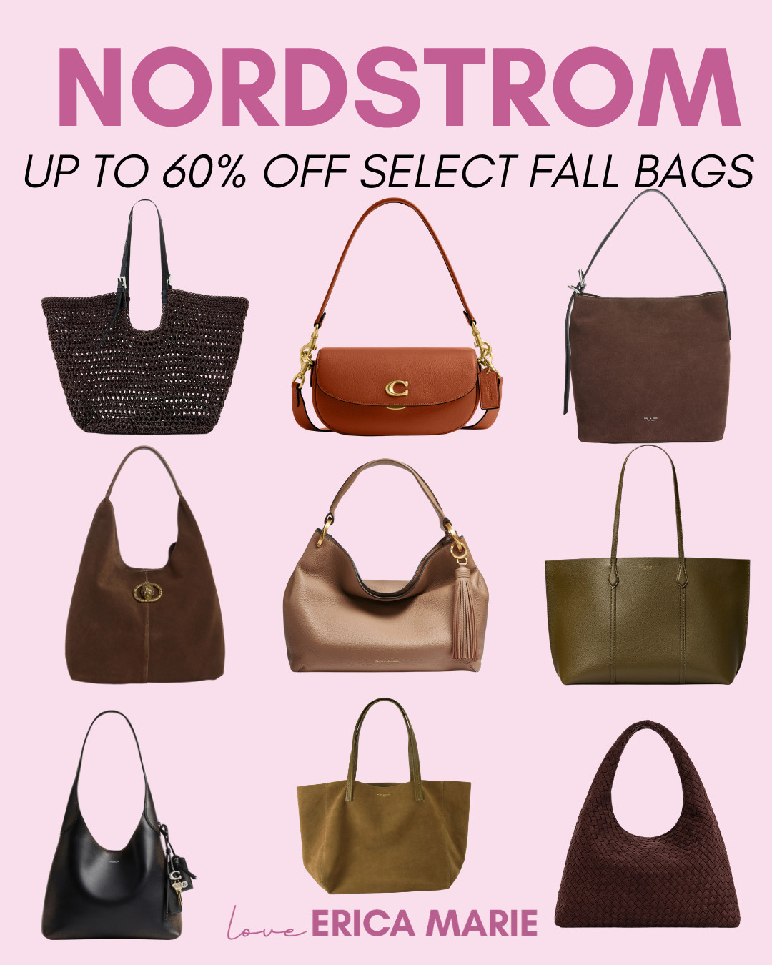 Complete your fall outfit with these select bags at up to 60% off! The easiest way to tie your seasonal look together while carrying all your daily essentials. 

#FallStyle #Handbags #SaleAlert #FallFashion #FallHandbags #BudgetFriendly #FallOutfits 

 #LTKSaleAlert