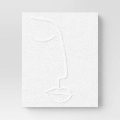 8" x 10" Face Unframed Wall Canvas White - Threshold™ | Target