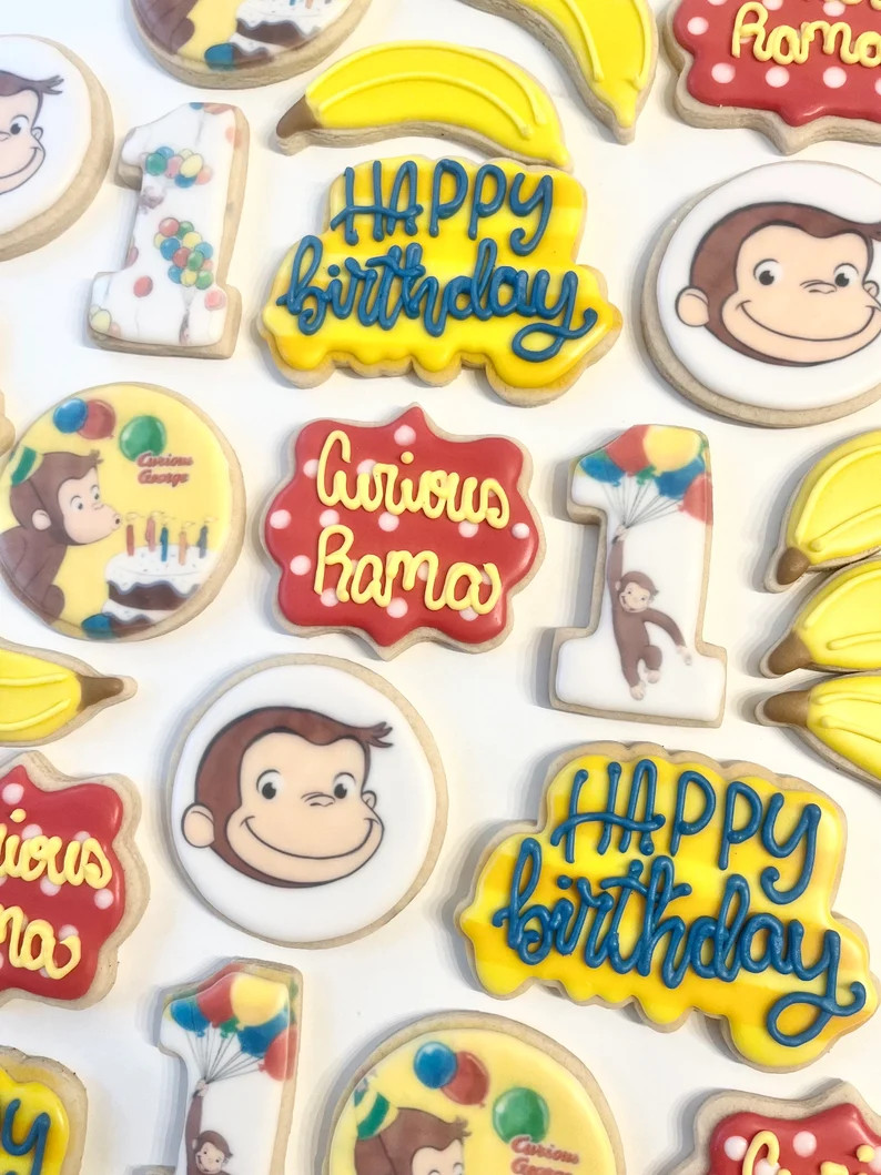Curious George Sugar Cookie One Dozen - Etsy | Etsy (US)