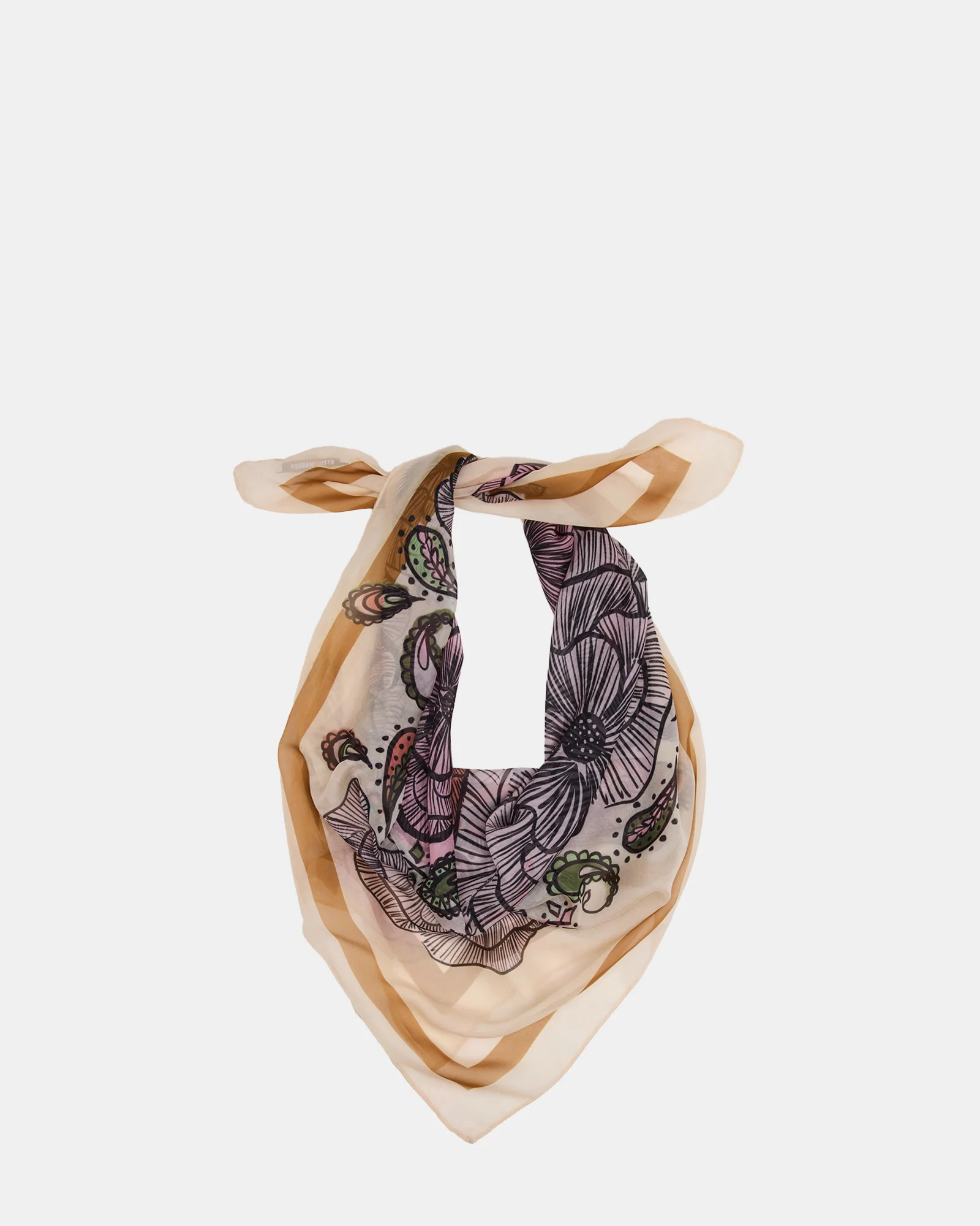 BOHO FLORAL SQUARE SCARF IVORY | Steve Madden (US)