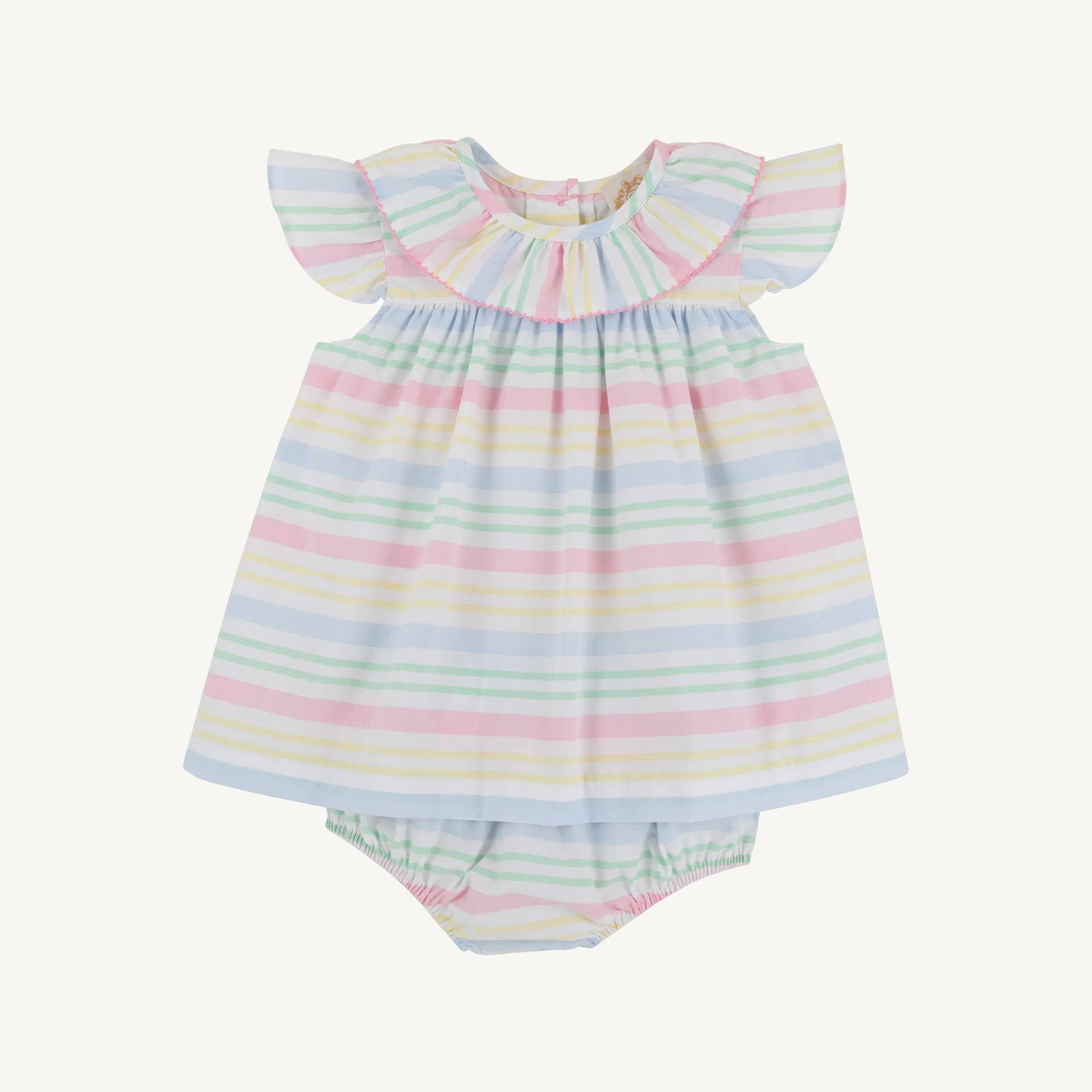 Color
      
      San Antonio Stripe & Hamptons Hot Pink with Bloomers | The Beaufort Bonnet Company