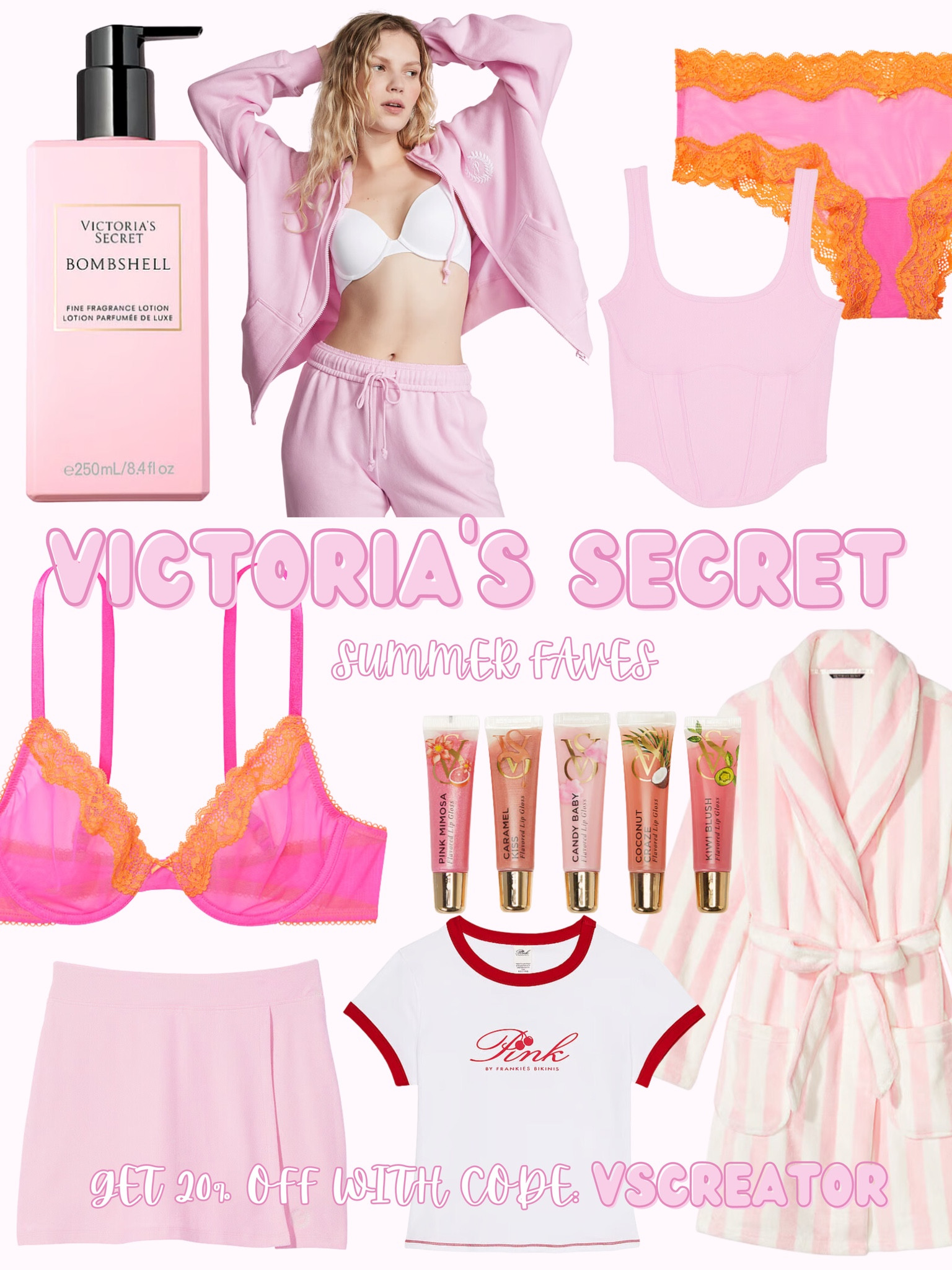Use code VSCREATOR for 20% off at Victorias Secret and Pink 

#LTKFindsUnder100 #LTKSeasonal #LTKFindsUnder50