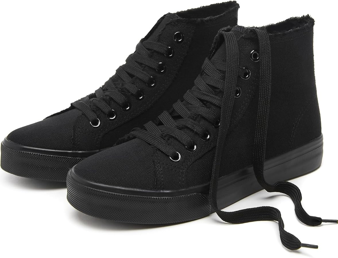 hash bubbie Unisex Canvas High top Sneakers Women's Classic Fashion High Tops Canvas Shoes Casual... | Amazon (US)