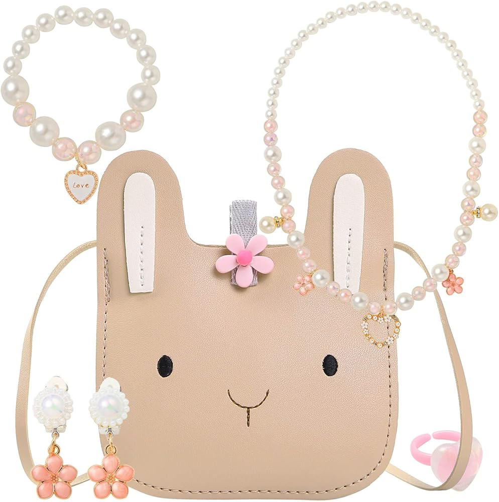 Phaoullzon Little Girls Purse Bunny Gifts for Kids Dress Up Jewelry Accessories Birthdays Gift | Amazon (US)