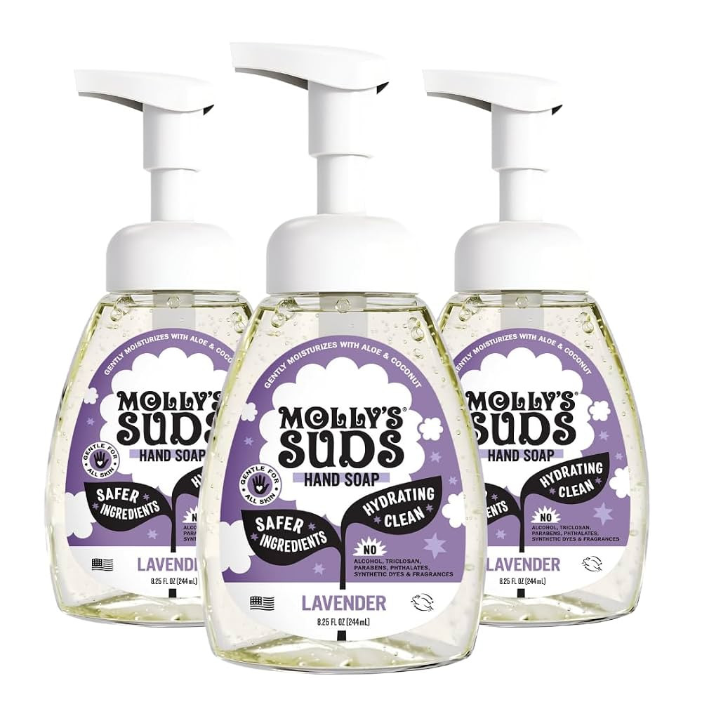 Molly's Suds Foaming Hand Soap - Made with Aloe and Coconut Oil | Moisturizing Hand Wash | Clean ... | Amazon (US)