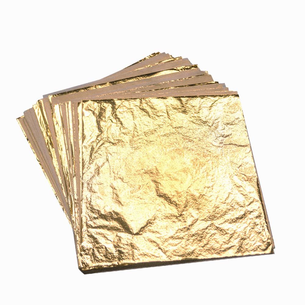 Jdox 100 Gold Leaf Sheets Gold Foil Sheets - 14 x 14 cm Multipurpose Gold Leaf for Nails, Art & DIY  | Amazon (US)