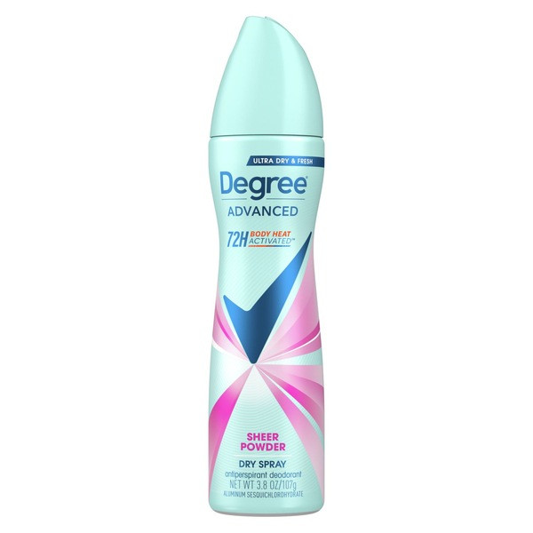 Degree Antiperspirant & Deodorant Dry Spray 72-Hour Advanced Motionsense, Sheer Powder, 3.8 OZ | CVS